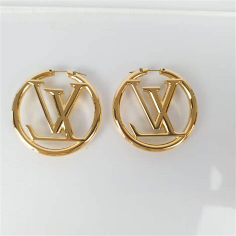 louis vuitton hoops earrings|louis vuitton hoop earrings poshmark.